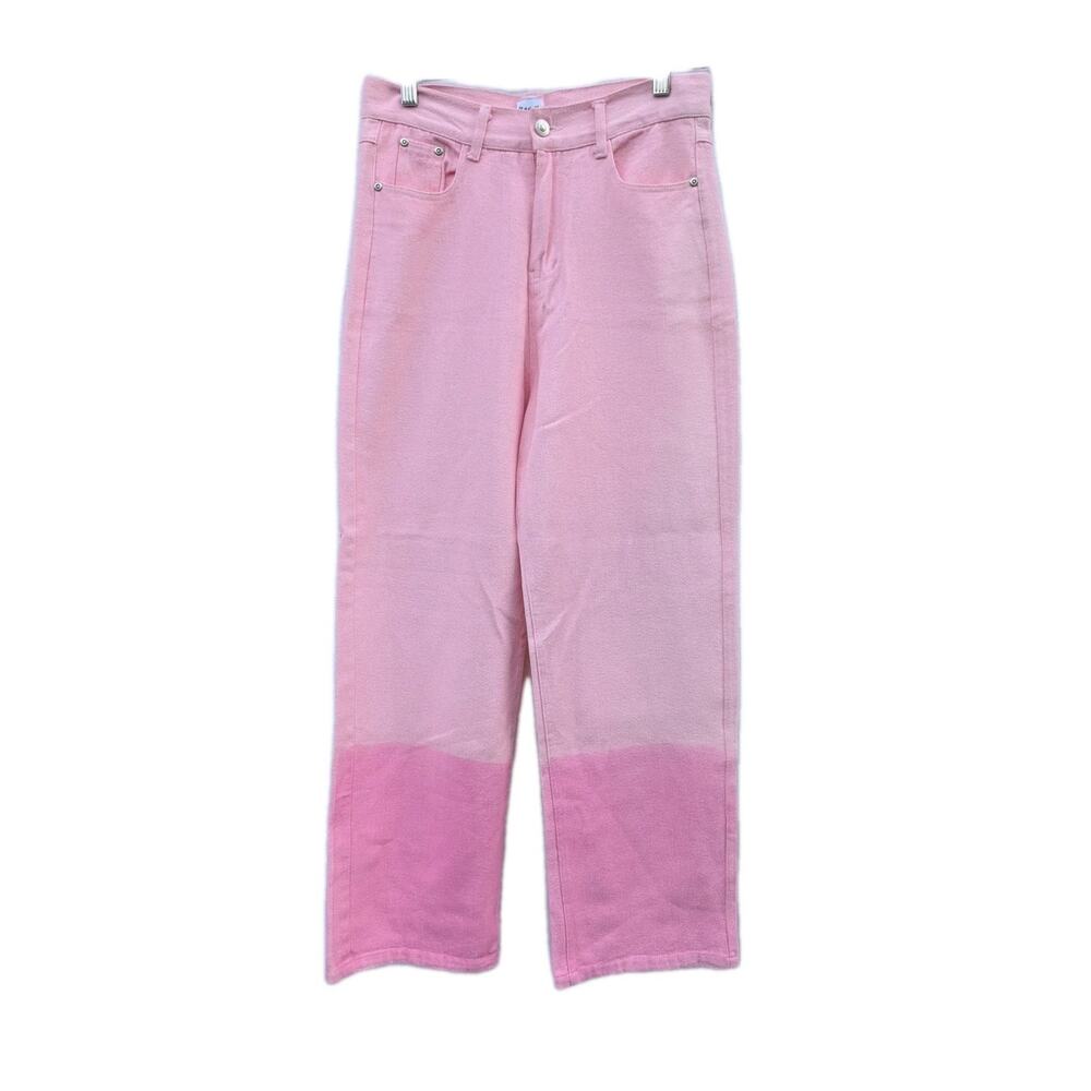 Princess Polly Womens Cameran Straight Leg Denim Jeans Sz 6 Pink Ombre High Rise